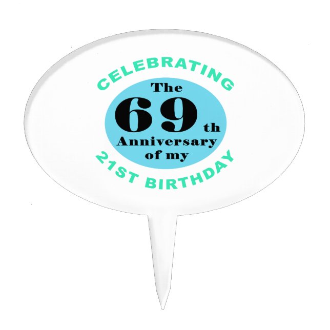 90th Birthday Humor Cake Topper (Front)