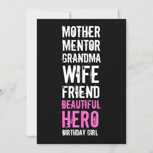 90th Birthday Invitation - Mom Beautiful Hero