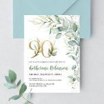 90th birthday invite for her Adult Birthday<br><div class="desc">90th birthday invite for her Adult Birthday</div>