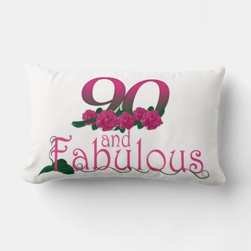 90th birthday Lumbar Pillow 13 x 21