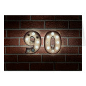 90th birthday-marquee light sign on brick (Front Horizontal)