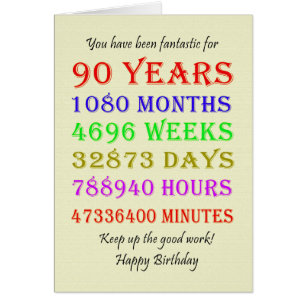 90th Birthday Milestones Cards