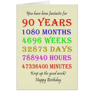 90th Birthday Milestones Cards