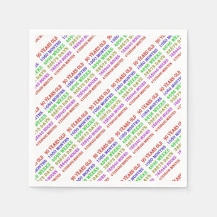 90th Birthday Milestones Napkins