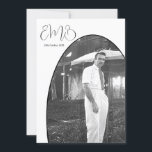 90th Birthday Monogram Male Photo Stylish Birthday Invitation<br><div class="desc">A 90th Birthday Male Personal Monogram Birthday Invitation in elegant Black and White. The age can be changed for any age not just 90. A photo is able to be on the front and the reverse of the personal invitation. The information is easily changed to your own custom information with...</div>