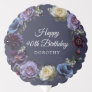 90th Birthday Moody Purple Flower Personalized Balloon
