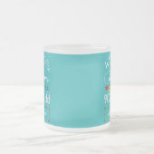 90th Birthday Most Fabulous Colorful Gem Turquoise Frosted Glass Coffee Mug (Center)