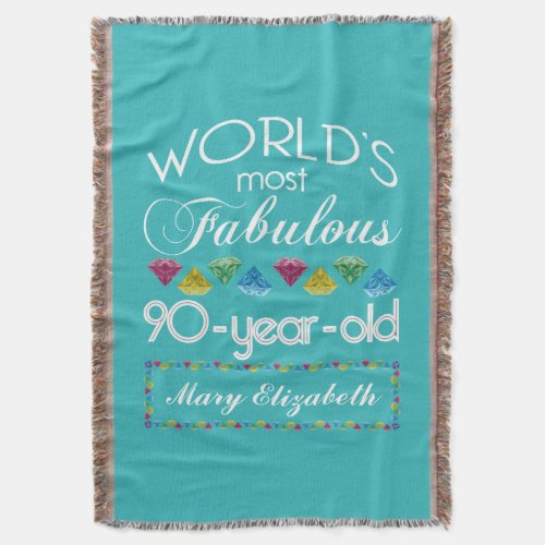90th Birthday Gifts 50 Top Gift Ideas For 90 Year Olds Blessed By For 90 Years Fl Fleece Blanket 90th Birthday Most Fabulous Personalized Throw