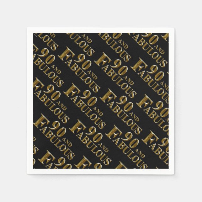 90th Birthday  Napkins (Front)