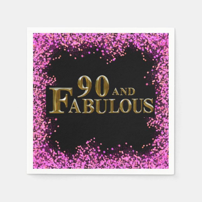 90th Birthday  Napkins (Front)