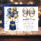 90th Birthday Navy Blue Balloon Cake