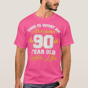 90Th Birthday Novelty Awesome 90 Year Old T-Shirt