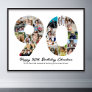 90th Birthday Number 90 Photo Collage Anniversary Poster