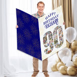 90th Birthday Number with 90 Photos Jumbo Birthday Card<br><div class="desc">Say Happy 90th Birthday [name] with a huge birthday card and a unique photo collage. This extra large birthday card has a big number 90 filled with up to 90 of your favorite photos. The template is set up for you to add a name (or relation, ie dad, papa etc)....</div>