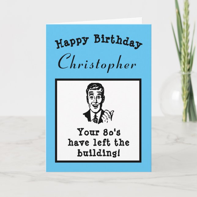 90th Birthday Over The Hill Funny Personalized Card (Front)