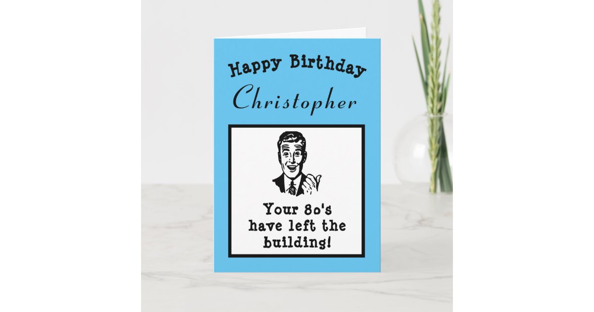 90th Birthday Over The Hill Funny Personalized Card | Zazzle