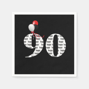 90th Birthday party balloons Napkins