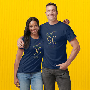 90th Birthday Party Blue T-Shirt