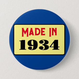 90th Birthday party born 1934 90 pin