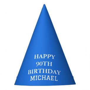 90th Birthday Party Celebration Blue Adult Hat
