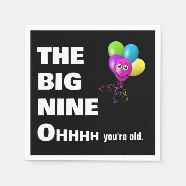 90th Birthday Party Getting Old Humor  Napkins (Front)