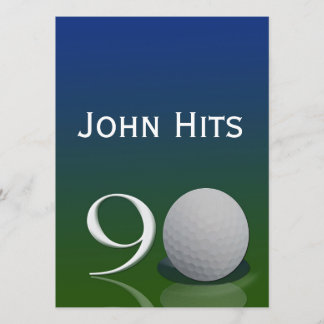 90th Birthday Party Golf invitation template