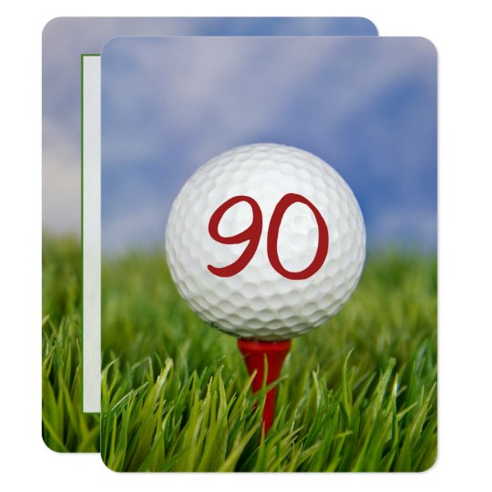90th Birthday Party Golf theme Invitation | Zazzle.com