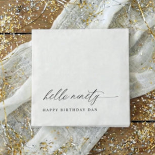 90th Birthday Party Hello 90 Modern Milestone Napkins