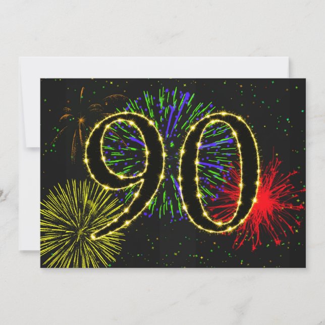 90th birthday party invitate invitation (Front)
