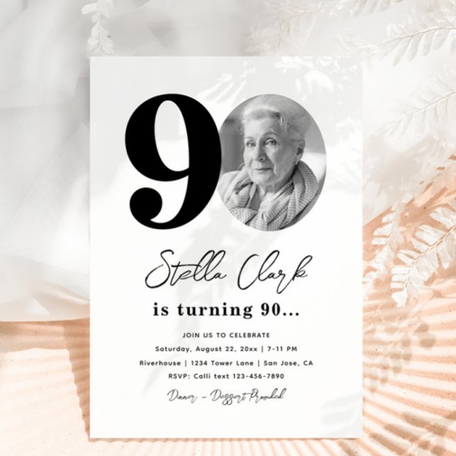 90th Birthday Party Invitation | 90th Birthday | Zazzle 90th-birthday-party-invitation-90th-birthday-zazzle