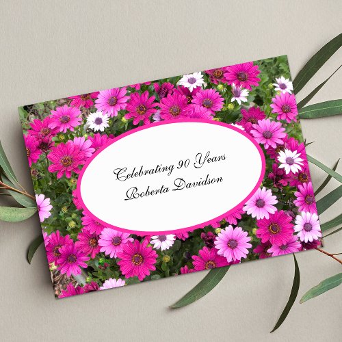 90th Birthday Party Invitation -- Gorgeous Floral