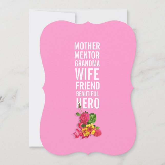90th Birthday Party Invitation - Mom is a Hero (Front)