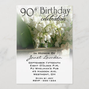 90th Birthday Party Invitations