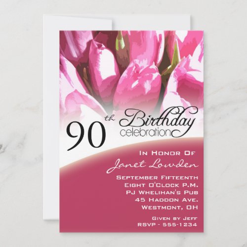 90th Birthday Party Invitations