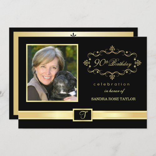 90th Birthday Party Invitations with Photo