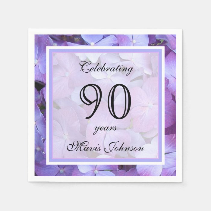 90th Birthday Party Paper Napkins Zazzle
