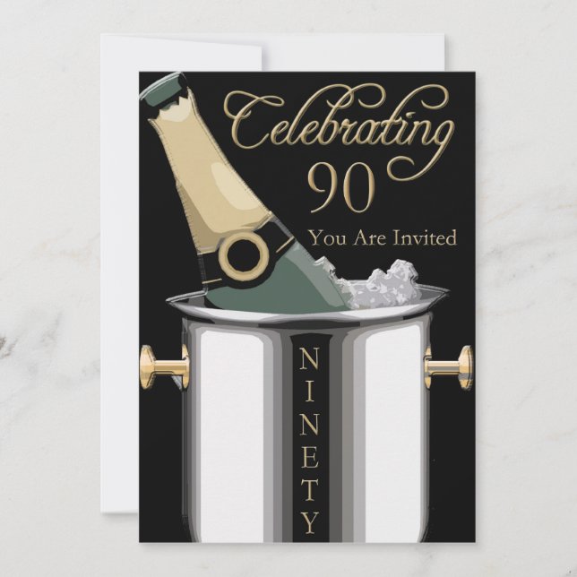 90th Birthday Party Personalized Invitation (Front)