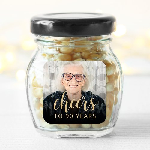 90th Birthday Party Photo Cheers Square Sticker