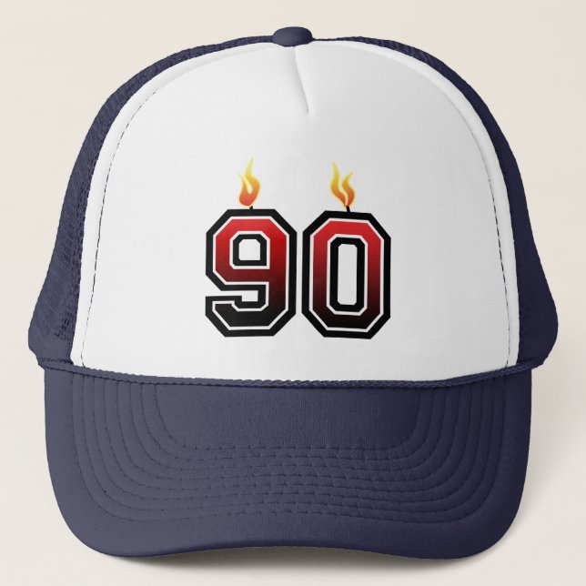 90th Birthday Party Trucker Hat (Front)