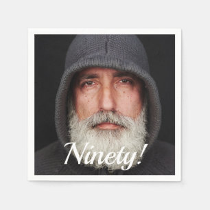 90th birthday photo 90 napkins