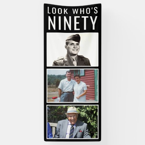 90th Birthday Photo Banner