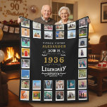 90th Birthday Photo Collage Father Grandfather Fleece Blanket<br><div class="desc">Personalized 90th birthday gift fleece blanket with 32 photos of your choice. A wonderful gift idea to commemorate a special birthday for that wonderful person. This incredibly soft, plush fleece blanket is the perfect custom gift to make a father, grandfather, or husband feel special on his big day. The Perfect...</div>