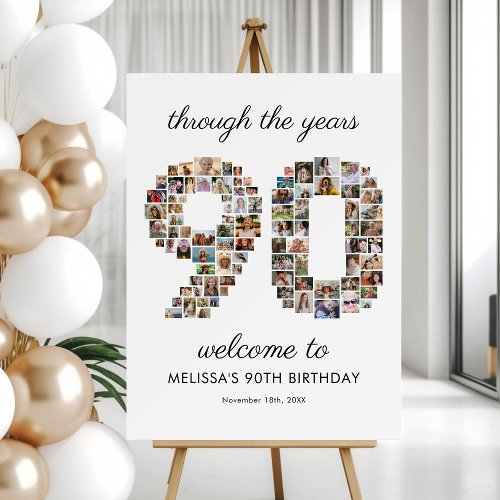 90th Birthday Photo Collage Welcome