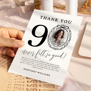 90th Birthday Photo Thank You Card