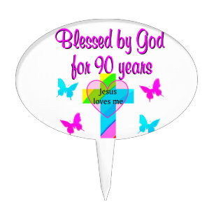 90TH BIRTHDAY PRAYER CAKE TOPPER