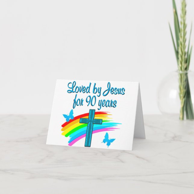 90TH BIRTHDAY PRAYER CARD (Front)