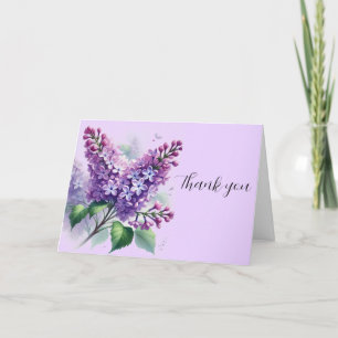 90th Birthday Purple Lilac Flowers Thank you 