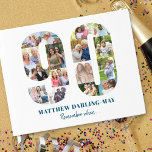 90th Birthday Remember When Number Photo Collage Guest Book