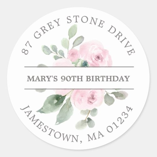 90th Birthday Return Address Label