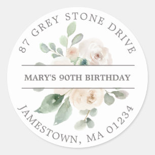 90TH Birthday Return Address Label